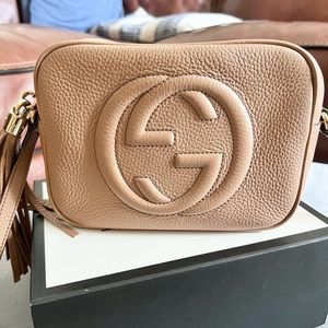 Gucci Soho Disco Beige Crossbody Handbag